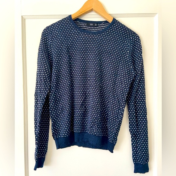 MANGO Polkadot Crewneck Light Jumper - L - Picture 1 of 6